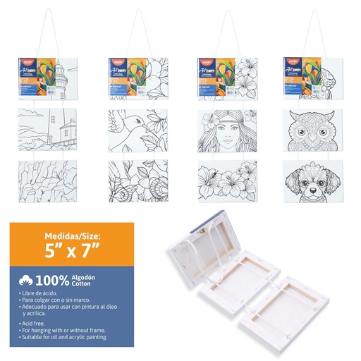 [CA-18357] MINI LIENZO CON DISEÑO X3