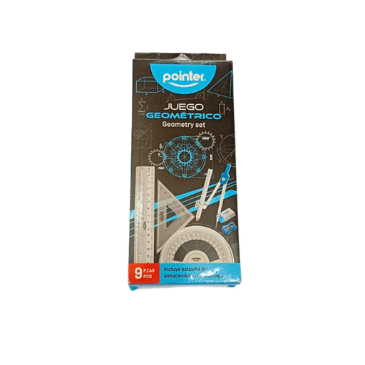 [GEO-9] JUEGO DE GEOMETRIA x 9 PZAS.