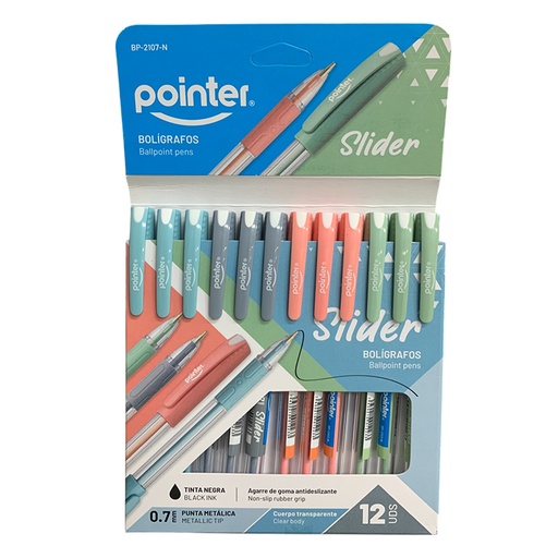 [BP-2107-N] BOLIGRAFO SLIDER - TINTA NEGRA 0.7MM