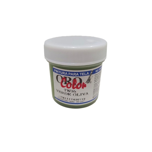 [TW35] PINTURA TEXTIL VERDE OLIVA 30ML