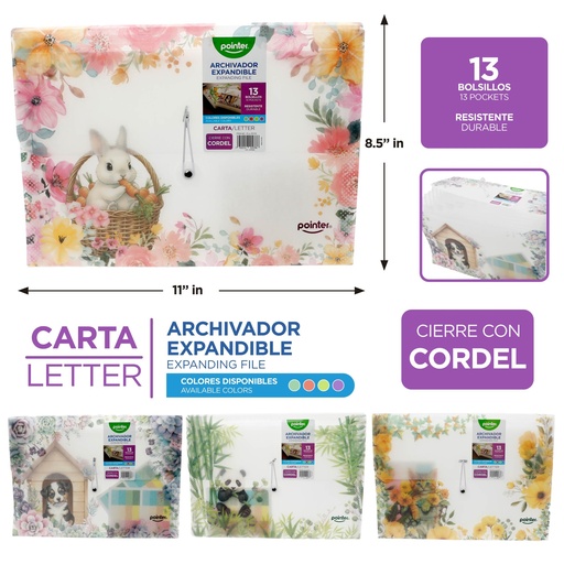 [FL4-25153] ARCHIVADOR EXPANDIBLE 13 BOLSILLOS 