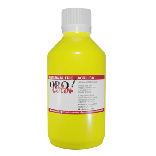[F093-250] PINTURA AL FRIO AMARILLO FLUORESCENTE 60ML (copia)