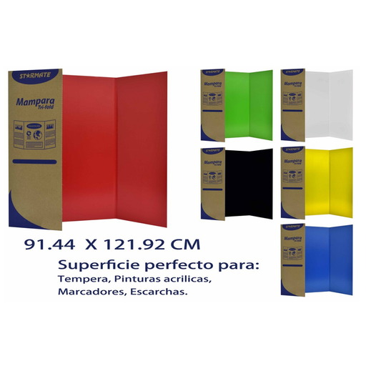 [MAMP-L] TABLERO TRIPTICO 36X48'' COL. SURTIDOS