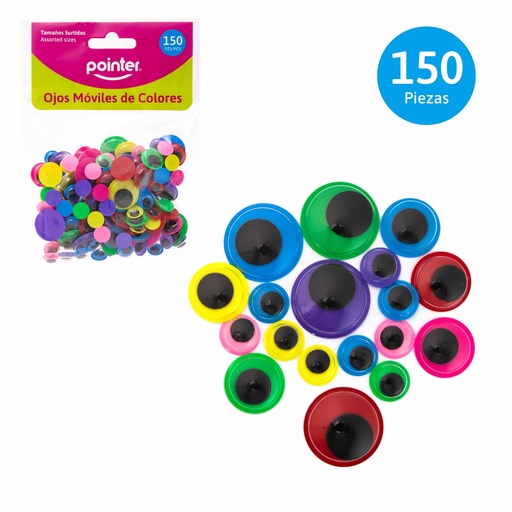 [EY-52770] OJITOS MOVILES PARA MANUALDIADES x 150 PZAS.
