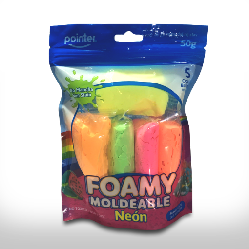 [SLC-5N-50G] FOAMY MOLDEABLE x 5 PZAS. (NEON)