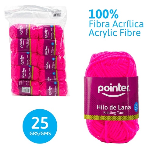 [7A018-KY-25G-FLCAR] ESTAMBRE PARA MANUALIDADES ROSADO NEON - 25GRS