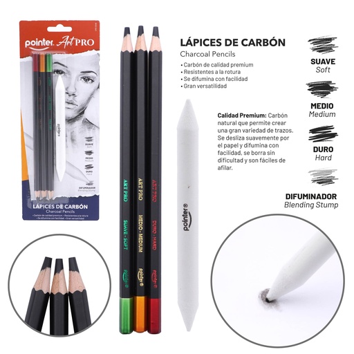 [CPD-2246] LAPICES DE CARBON CON DIFUMINADOR ART PRO