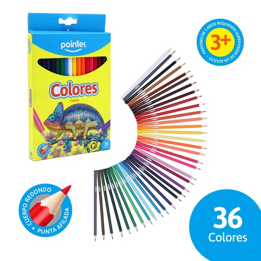 [RCP-36] LAPICES DE COLORES x36PZS - CUERPO REDONDO