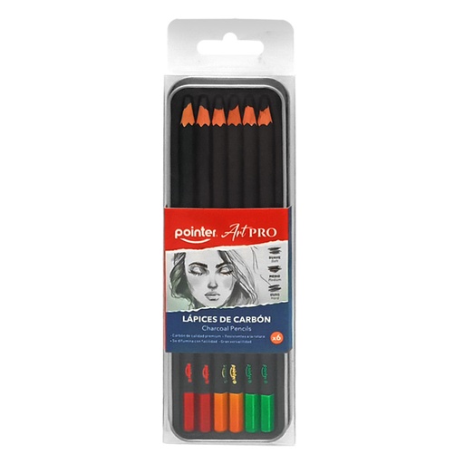 [CP-2248] LAPICES DE CARBON ART PRO x6PZAS