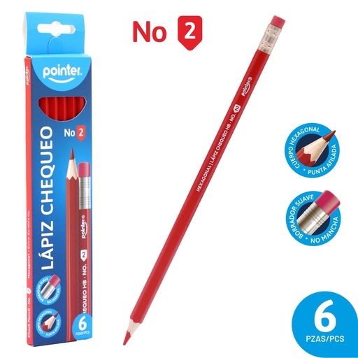 [RP-2573] LAPIZ ROJO 6 PIEZAS