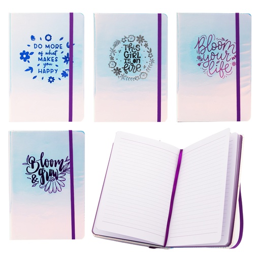 [NB-23128] LIBRETA DE APUNTES ENCUADERNADA A5 DISEÑOS TORNASOL - 80 HOJAS BLANCAS