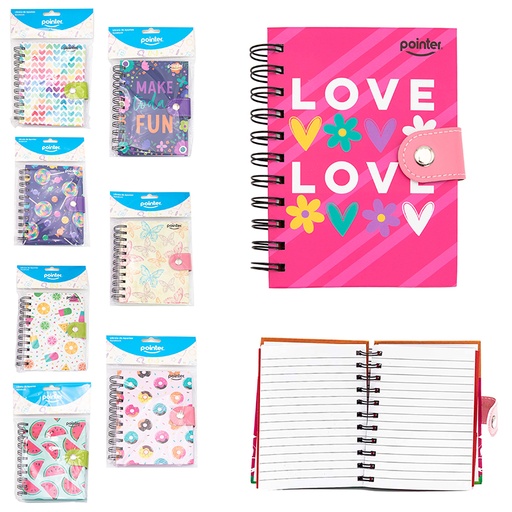[NB-1704] LIBRETA DE APUNTES A6 CON BROCHE - 80 HOJAS BLANCAS