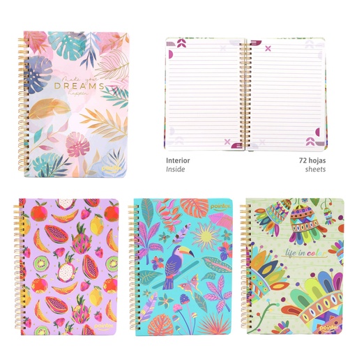[NB-2513] LIBRETA DE APUNTES ESPIRAL 72 HOJAS