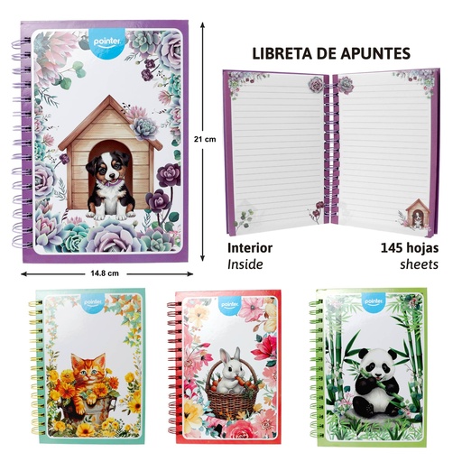 [NB-25220] LIBRETA DE APUNTES ESPIRAL A5 145 HOJAS