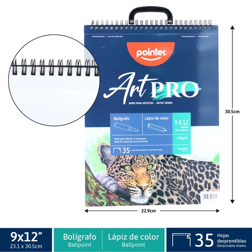 [DBCO-150-912] BLOCK ART PRO 9x12" - BOLIGRAFO Y LAPIZ DE COLOR
