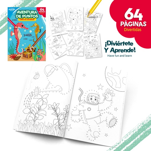 [DB-23230] LIBRO DE COLOREAR AVENTURA DE PUNTOS x32 HOJAS