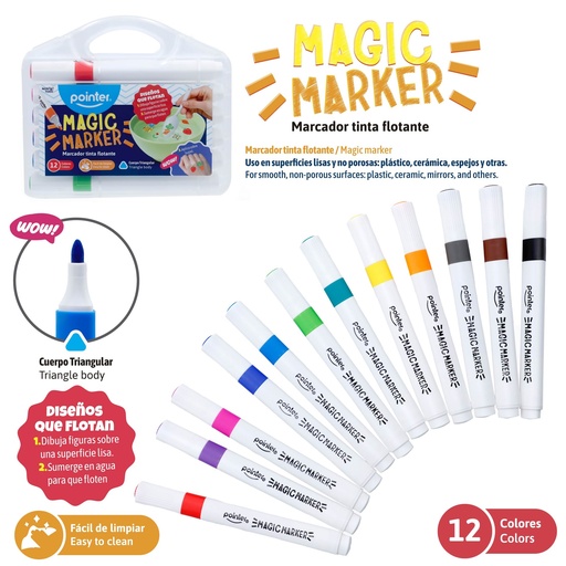 [WCF-2254] MARCADOR MÁGICO AL AGUA x12PZS - MAGIC MAKER