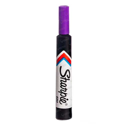 [V302047] MARCADOR PERMANENTE PUNTA BISELADA 680 MORADO