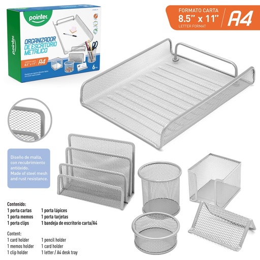 [HY3580A-SV] ORGANIZADOR DE ESCRITORIO