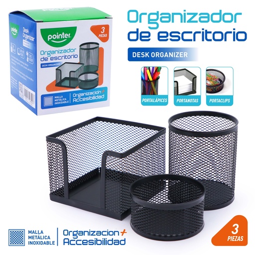 [OS-1701] ORGANIZADOR DE ESCRITORIO x 3 PZAS.