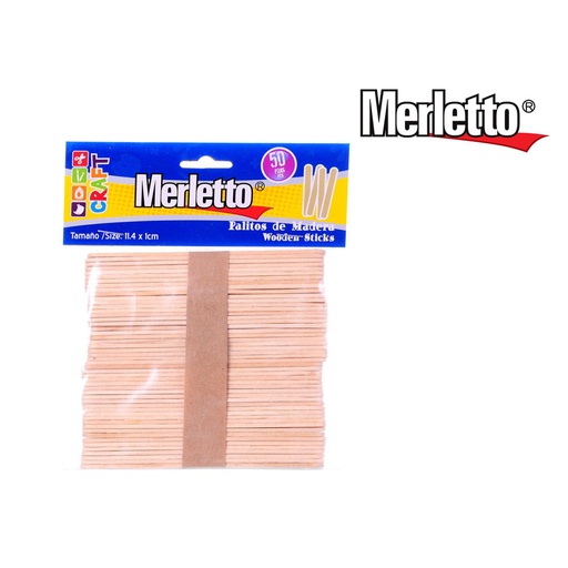 [785-7522757] PALETAS PARA MANUALIDADES x50PZAS (COLOR NATURAL)