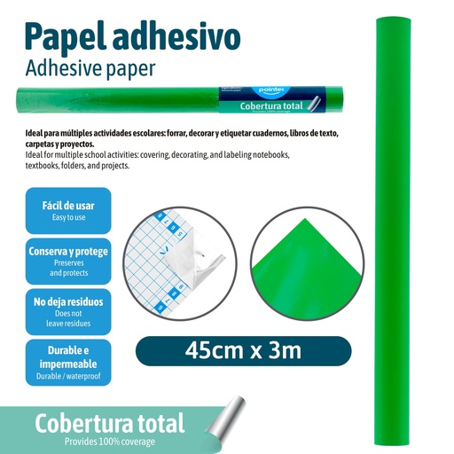 [PAC-3M-GR] PAPEL ADHESIVO 3M VERDE