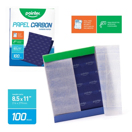 [CP-8511-A] PAPEL CARBON AZUL - CARTA (21.6 x 27.9CM) UNIDAD