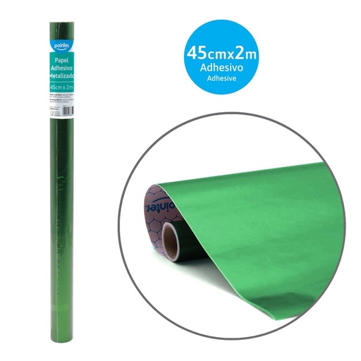 [PA-45200-GR] PAPEL CONTAC METALIZADO VERDE - 45Cm x 2Mts