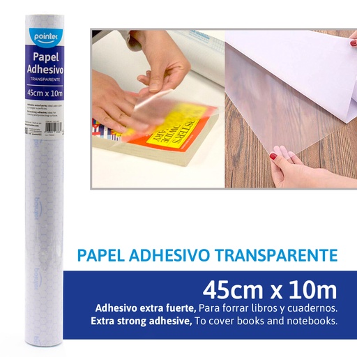 [1101-10MT] PAPEL CONTAC TRANSPARENTE (1 METRO)