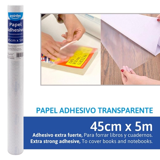 [1101-5MT] PAPEL CONTAC TRANSPARENTE 5 METROS