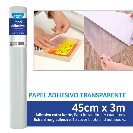 [1101-3MT] PAPEL CONTAC TRANSPARENTE ( 3 METROS)