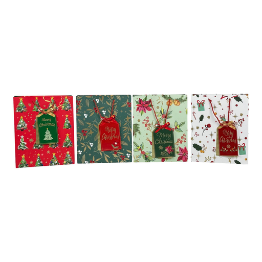 [784-6524700] BOLSA DE REGALO MEDIANA NAVIDAD 32x26x10cm 32x26x10