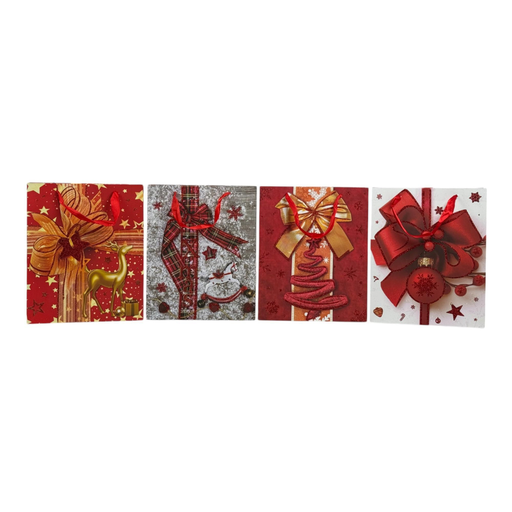 [784-8534820] BOLSA DE REGALO MEDIANA NAVIDAD 26x32x10cm 26x32x10
