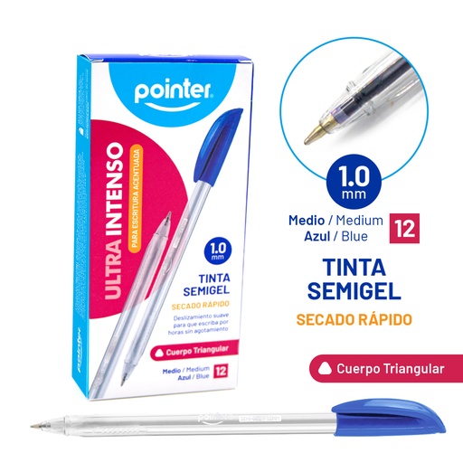 [BP-2010-A] BOLIGRAFO SEMI-GEL ULTRA INTENSO AZUL 1.0MM UNIDAD