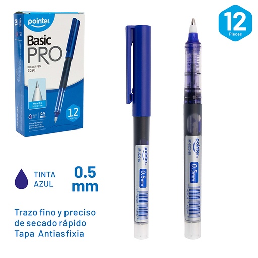 [RP-2020-BU] BOLIGRAFO TINTA GEL AZUL - BASIC PRO 0.5MM