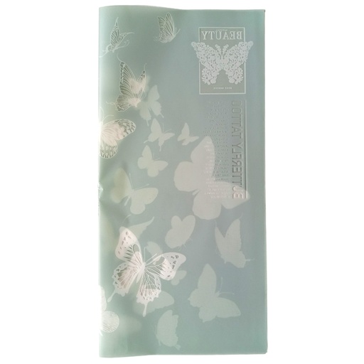 [HQ-WR-5605] PAPEL COREANO HANSU TRASLUCIDO MARIPOSAS - CELESTE 57x57CM
