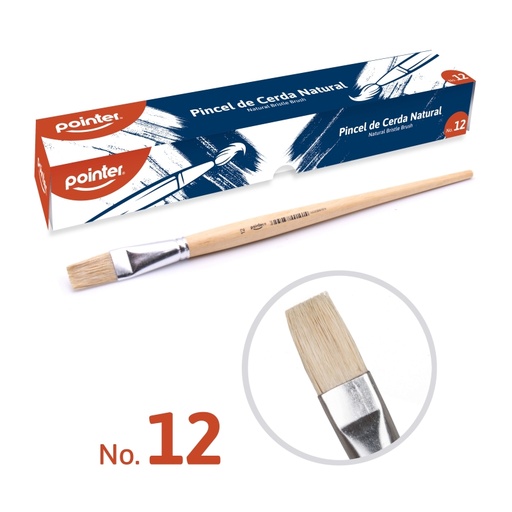 [A579P-12] PINCELES DE CERDA NATURAL N12