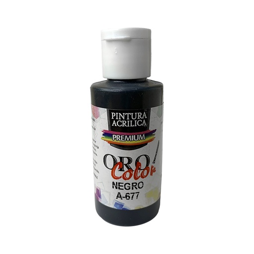 [A-677-60] PINTURA ACRILICA PREMIUM NEGRO 60ML