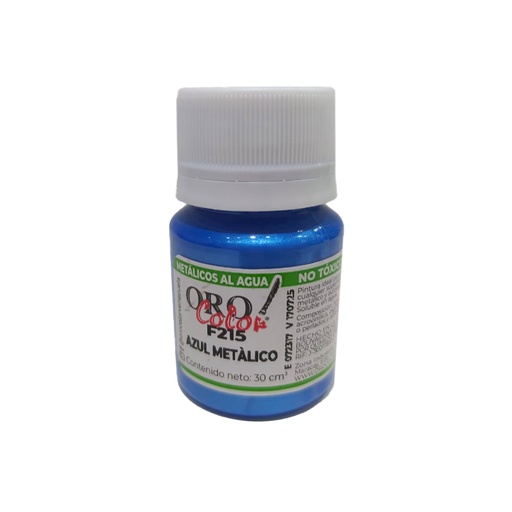 [F215-30] PINTURA METALICO  AL AGUA AZUL 30ML