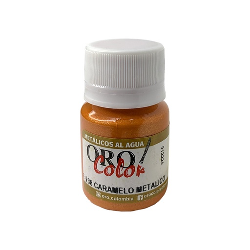 [F238] PINTURA METALICOS AL AGUA CARAMELO METALICO 30ML