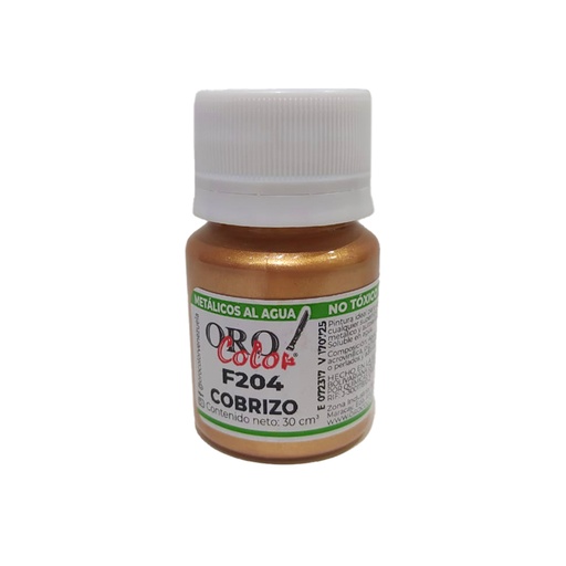 [F204-30] PINTURA METALICOS AL AGUA COBRIZO 30ML
