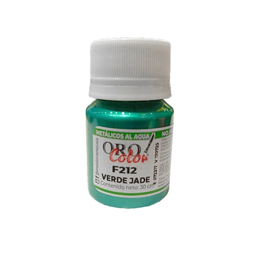 [F212-30] PINTURA METALICOS AL AGUA VERDE JADE 30ML