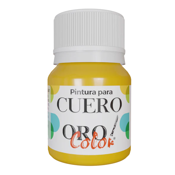 [CU-651] PINTURA PARA CUERO AMARILLO NEON 30ML