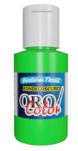 [FO-526] PINTURA TEXTIL FONDO OSCURO VERDE NEON 30ML