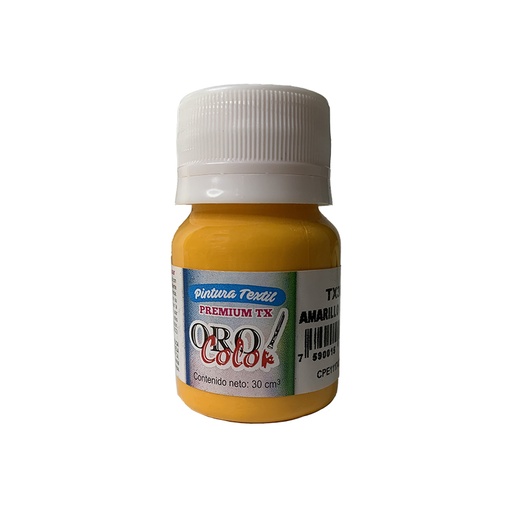 [TX305] PINTURA TEXTIL PREMIUM AMARILLO CADMIO 30ML