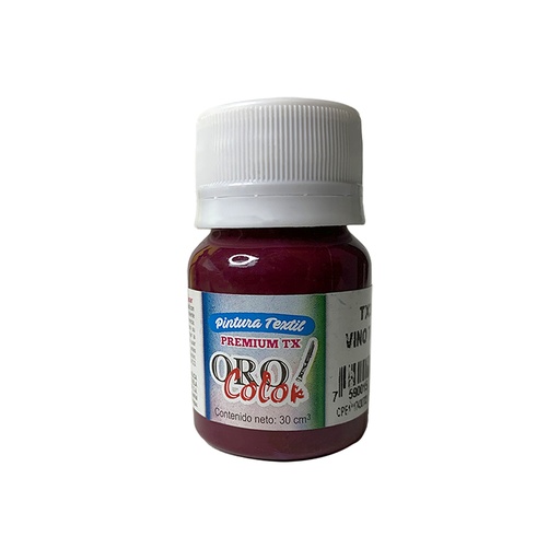 [TX339] PINTURA TEXTIL PREMIUM VINO TINTO 30ML