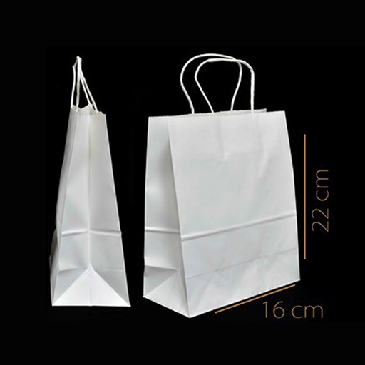 [PB-WHT-S] BOLSA DE PAPEL BLANCO S
