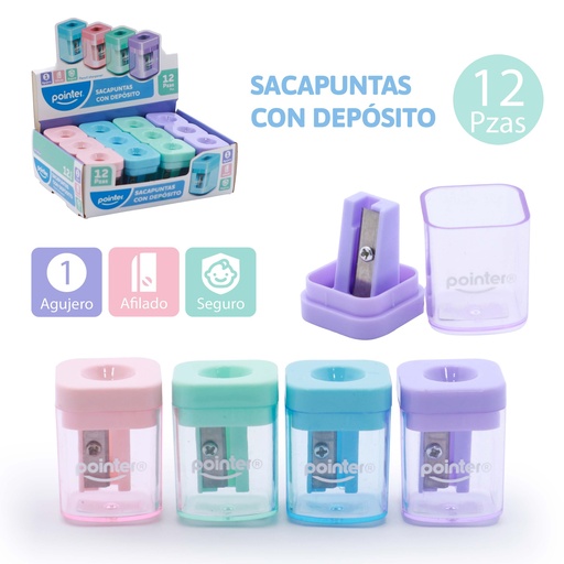 [SH-24114] SACAPUNTAS PASTEL (CUADRADO)