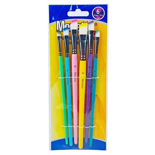 [780-1594195] SET DE 6 PINCELES BISELADOS CON #2,4,6,8,10,12