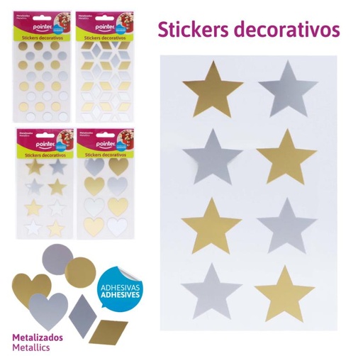 [ANC-23220] STICKERS DECORATIVOS METALIZADOS